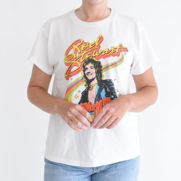 Daydreamer Rod Stewart World Tour '78 To '79 100%  Cotton Tee T-Shirt S - Picture 2 of 12